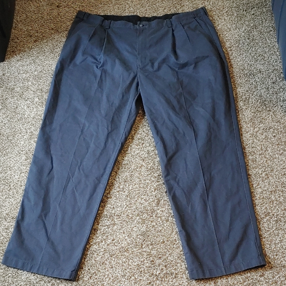 VTG L.L. Bean Comfort Waist Pants Men's Dark Blue Chinos Size 44x32